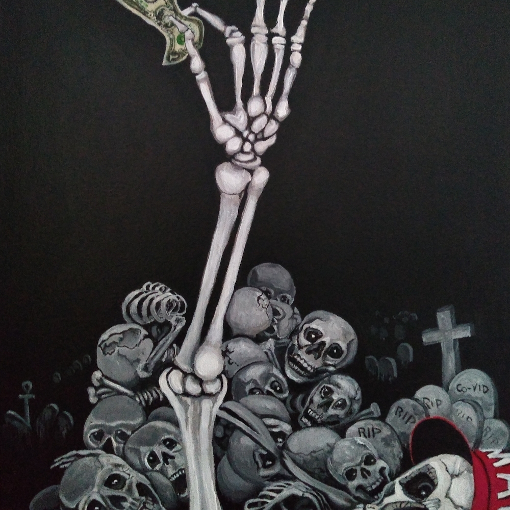 Painting original art on canvas acrylic paint